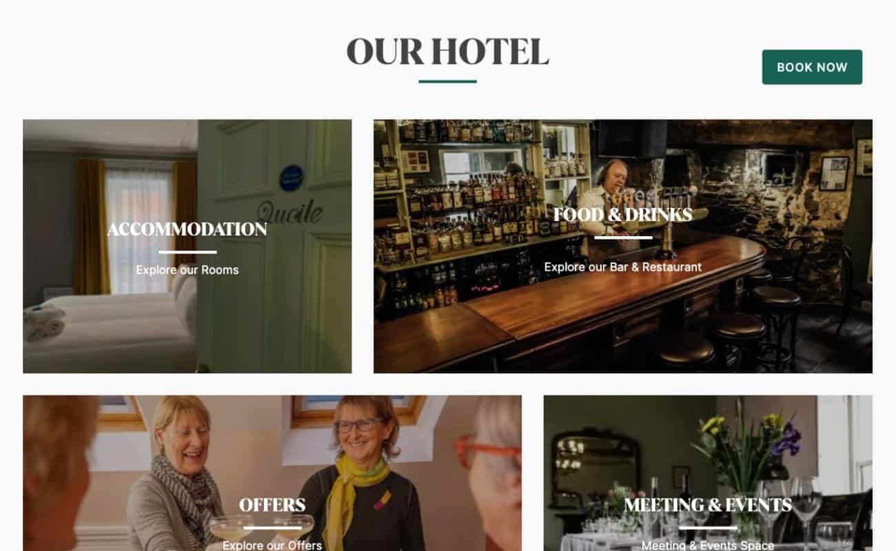 Screenshot of user friendly grid on Denvirs website