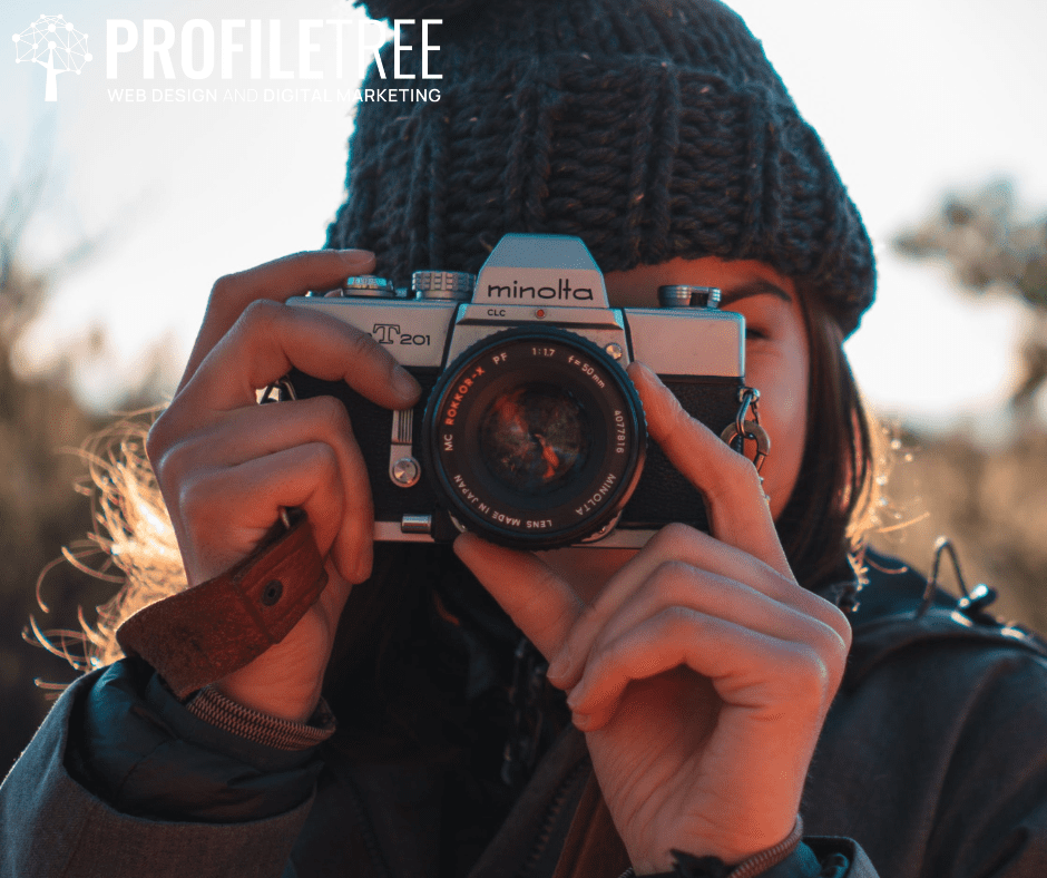how to define your audience - a girl taking photos 