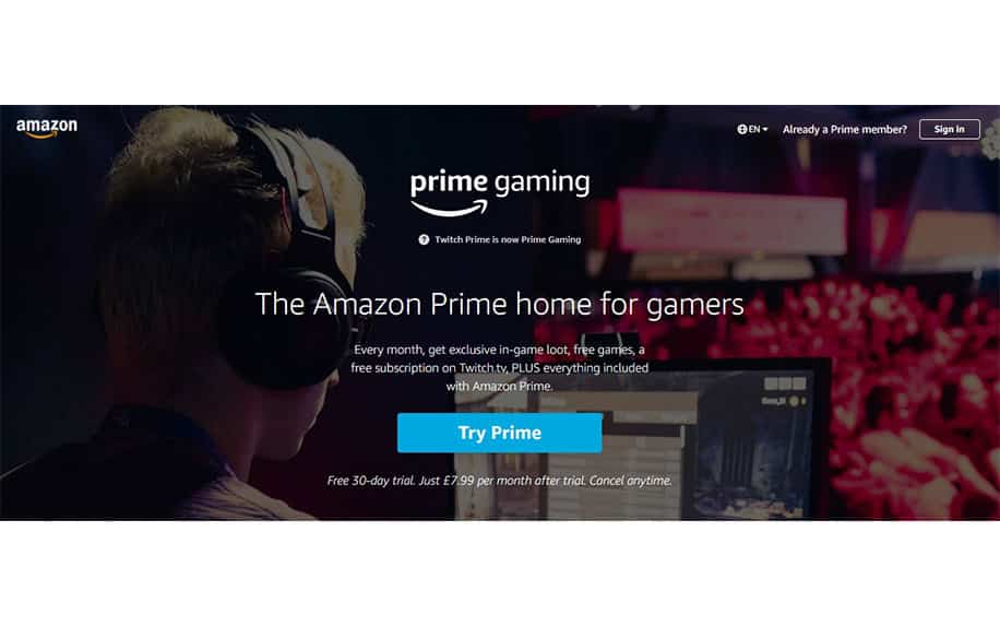 Amazon and Twitch screenshot