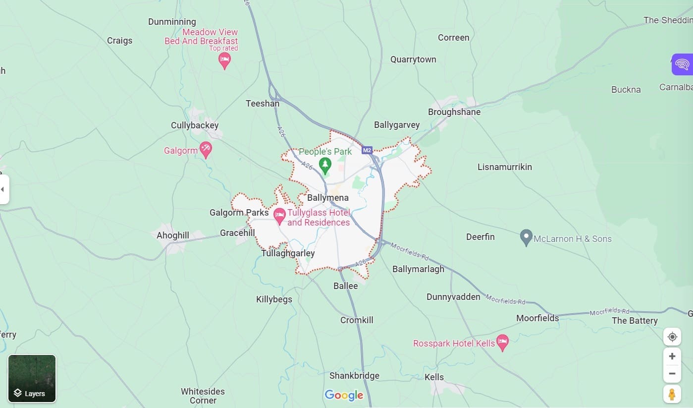 ballymena map