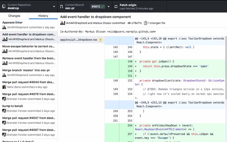 a shot of an open source project on github