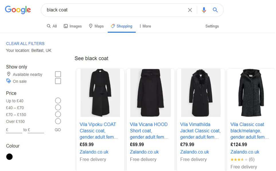 Pay Per Click advertising screenshot