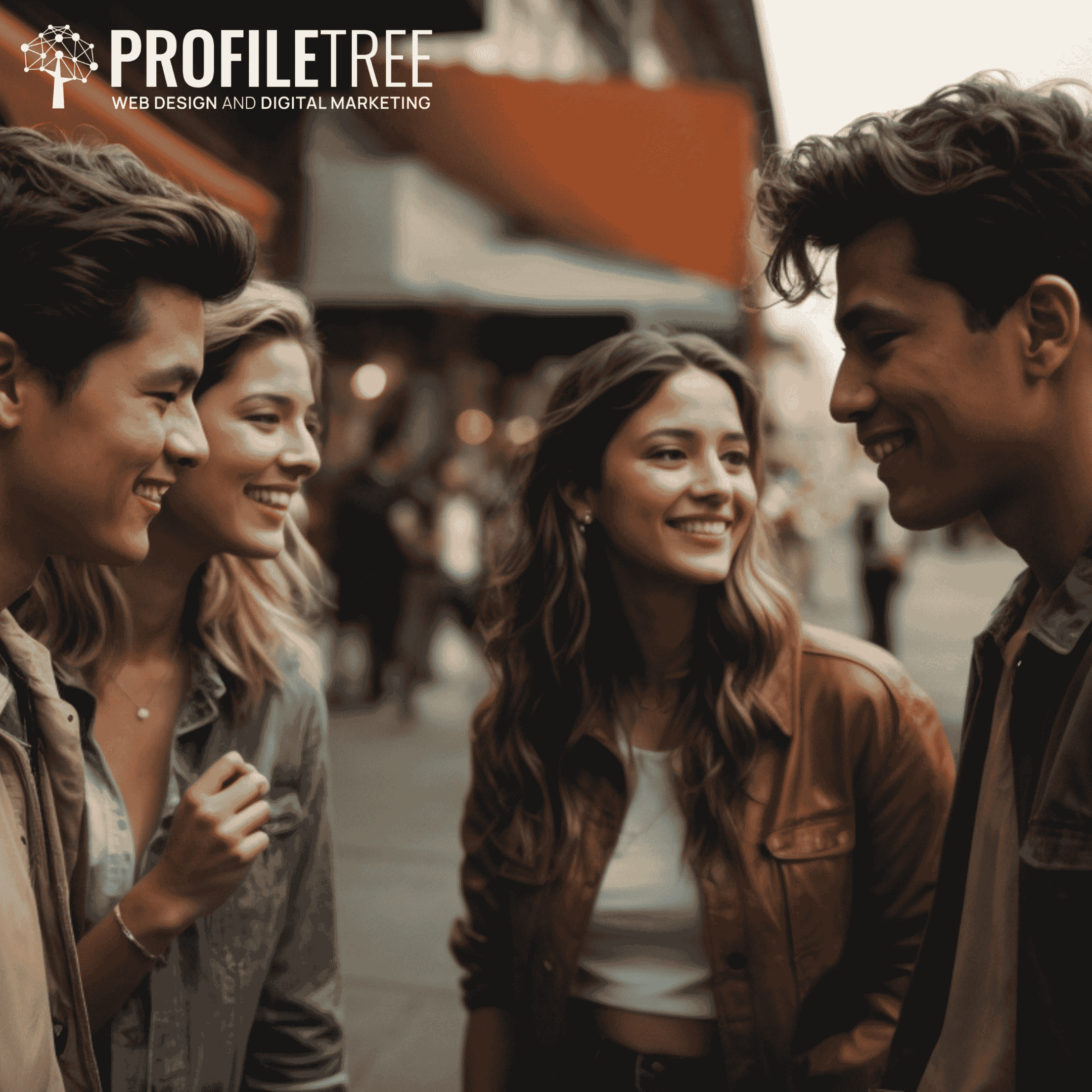 group of friends talking together