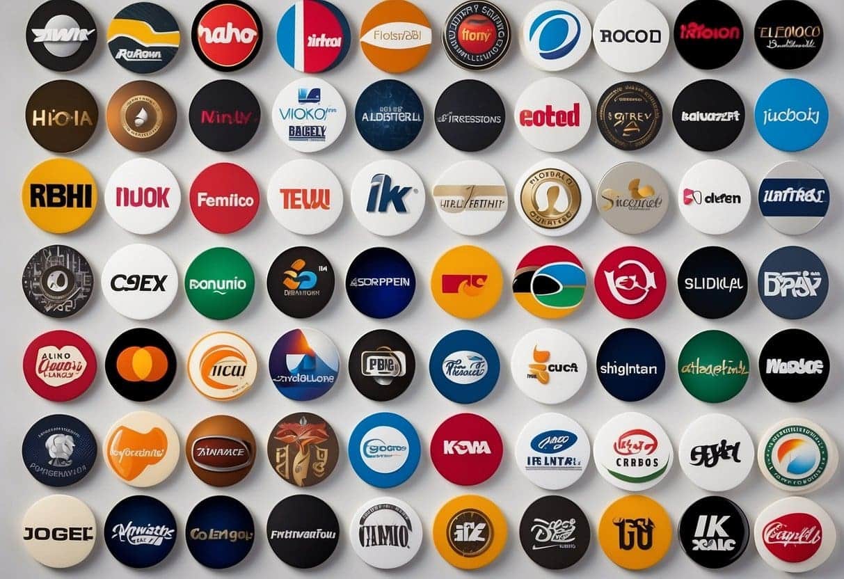A row of diverse brand logos, each speaking with the same tone and style, across various types of content