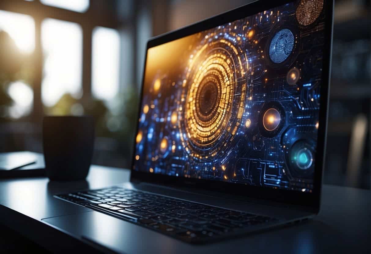 A computer-generated art piece is being created, with AI algorithms transforming the traditional publishing industry. Music, art, and design are all being influenced by the power of artificial intelligence
