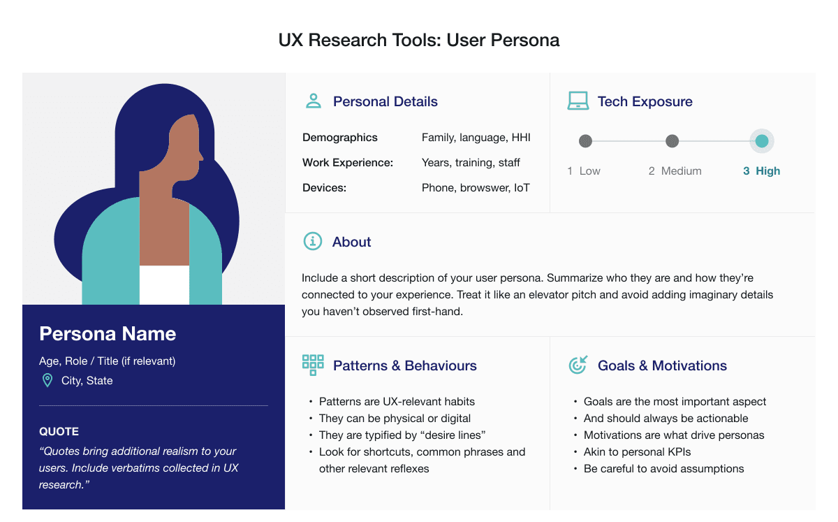 Website Redesign - User Persona Template