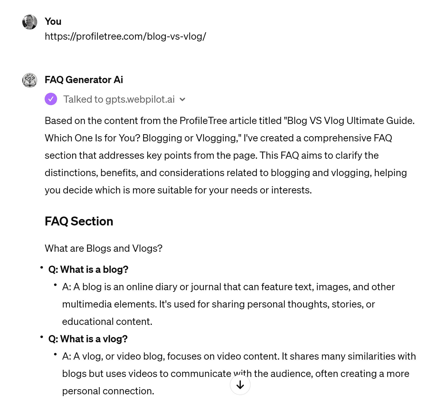FAQ Generator AI GPT