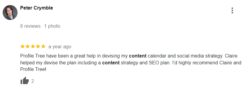 Content Marketing Agency Antrim Reviews