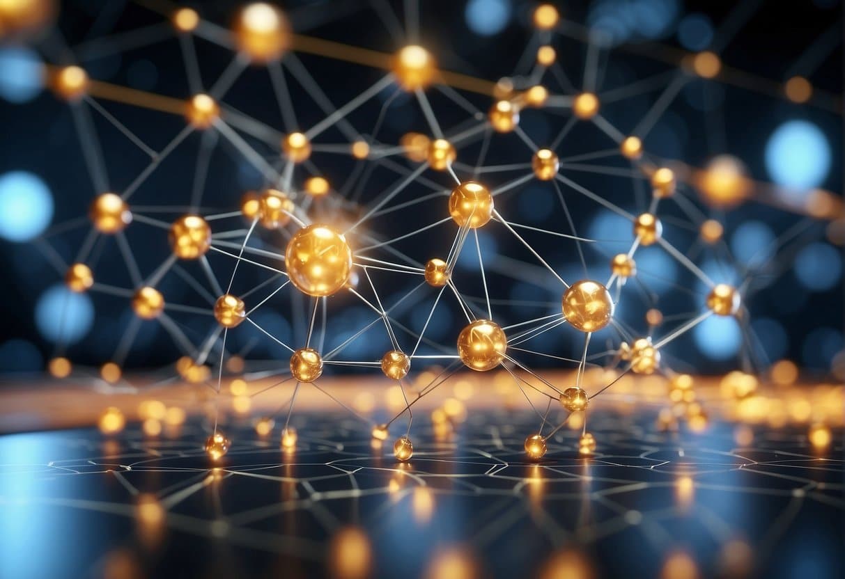 A network of interconnected supply chain nodes, each equipped with AI technology for optimization and efficiency