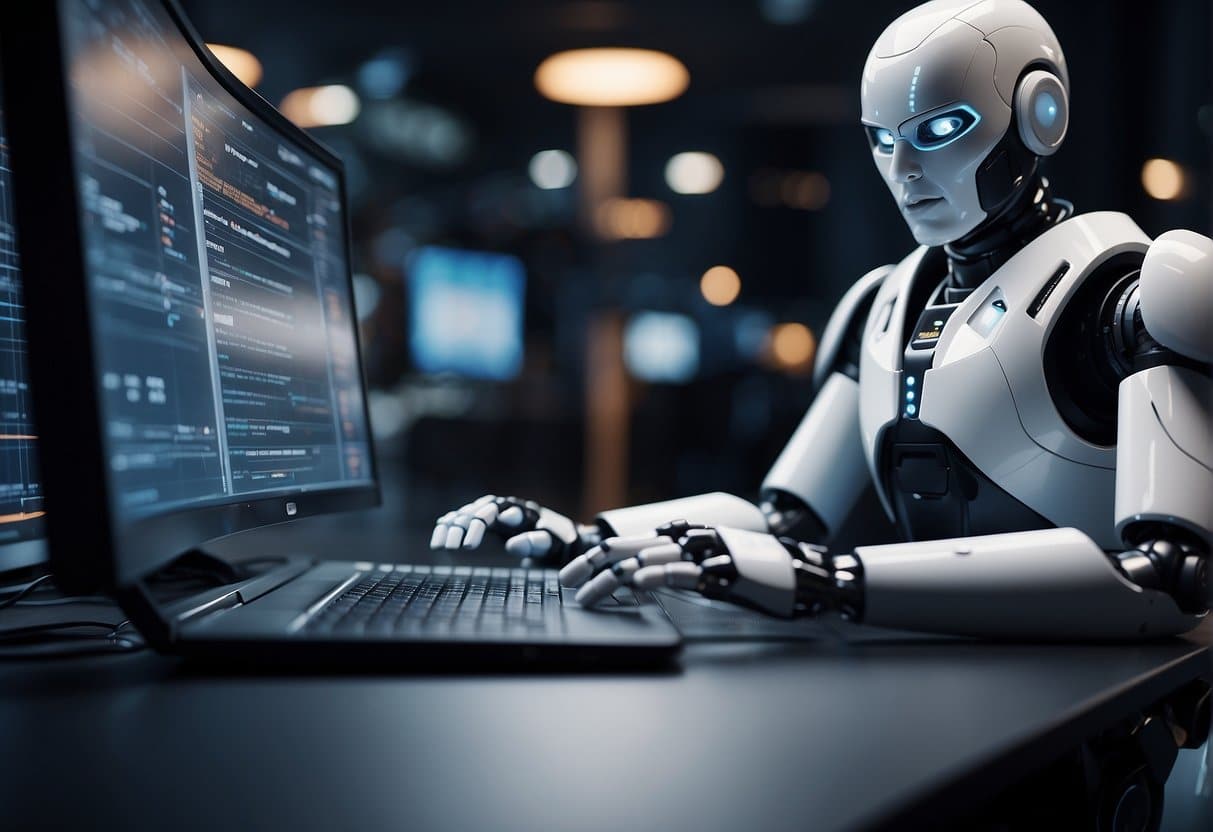 AI analyzing data, creating content, and optimizing SEO. Myths debunked, best practices implemented