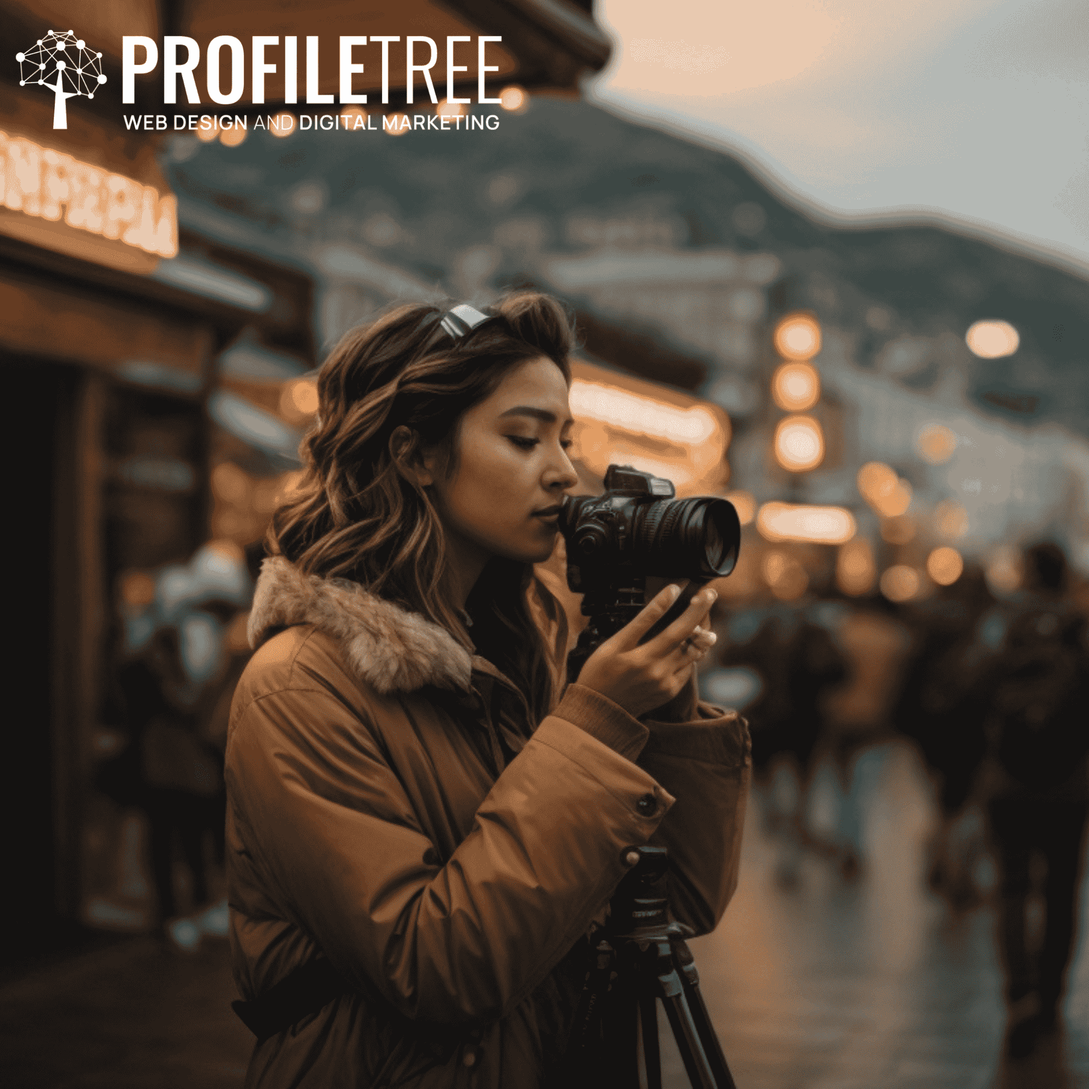 Image of influencer filming content