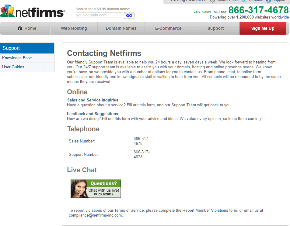 netfirms screenshot