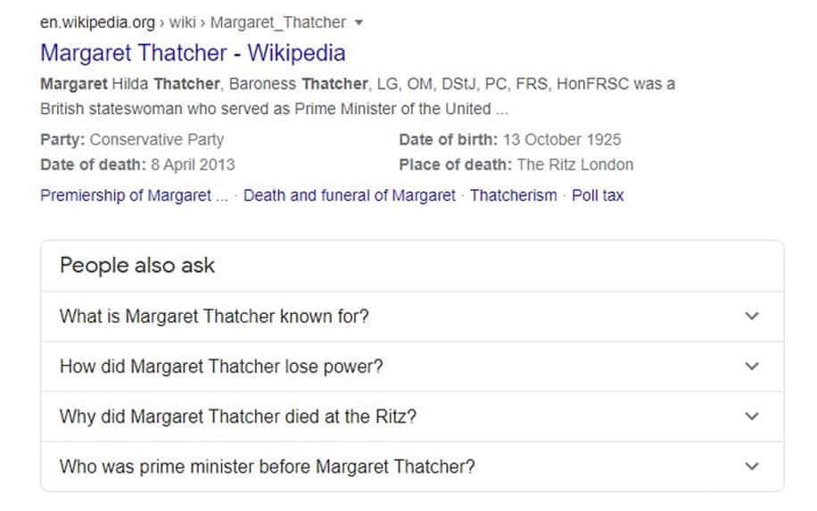 example navigational search in google