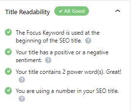 SEO Examples | Title Readability