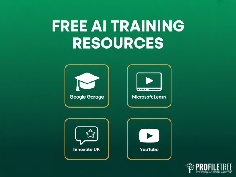Budget-Friendly AI Training free resources including Google Garage Microsoft Learn Innovate UK and YouTube