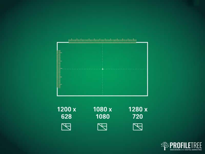 Google Slides canvas setup showing custom dimensions for web and social media graphics