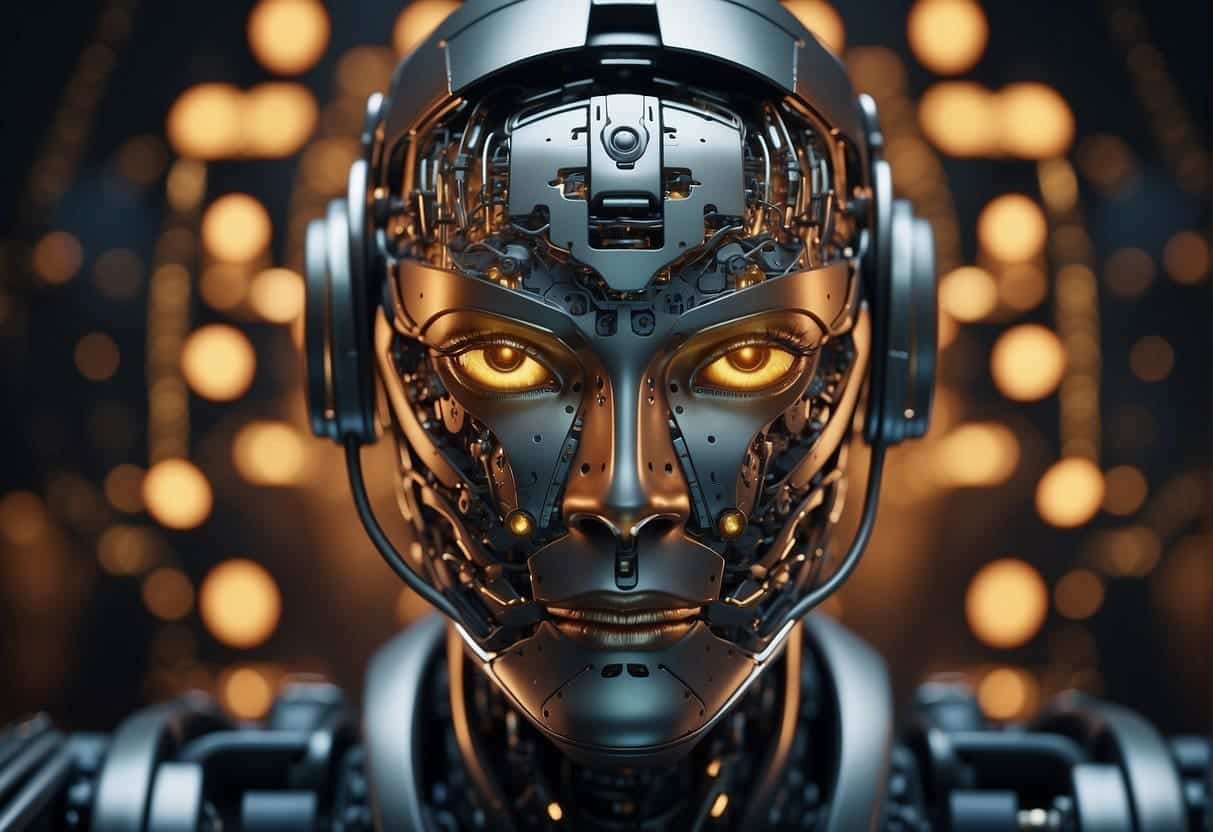 AI chatbot systems evolving with advanced configuration. Optimizing algorithms and improving user interactions. Data analysis and continuous improvement