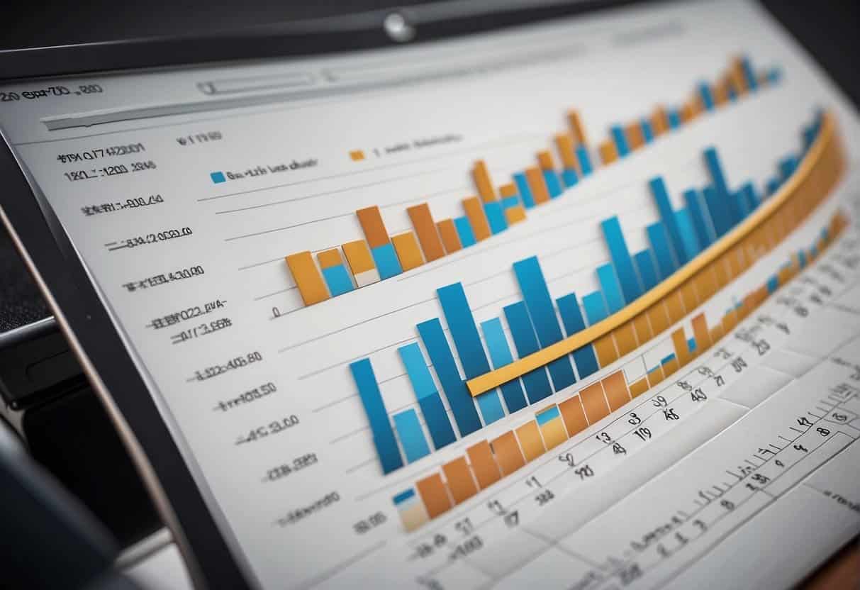 A graph showing business goals increasing with consistent content updates