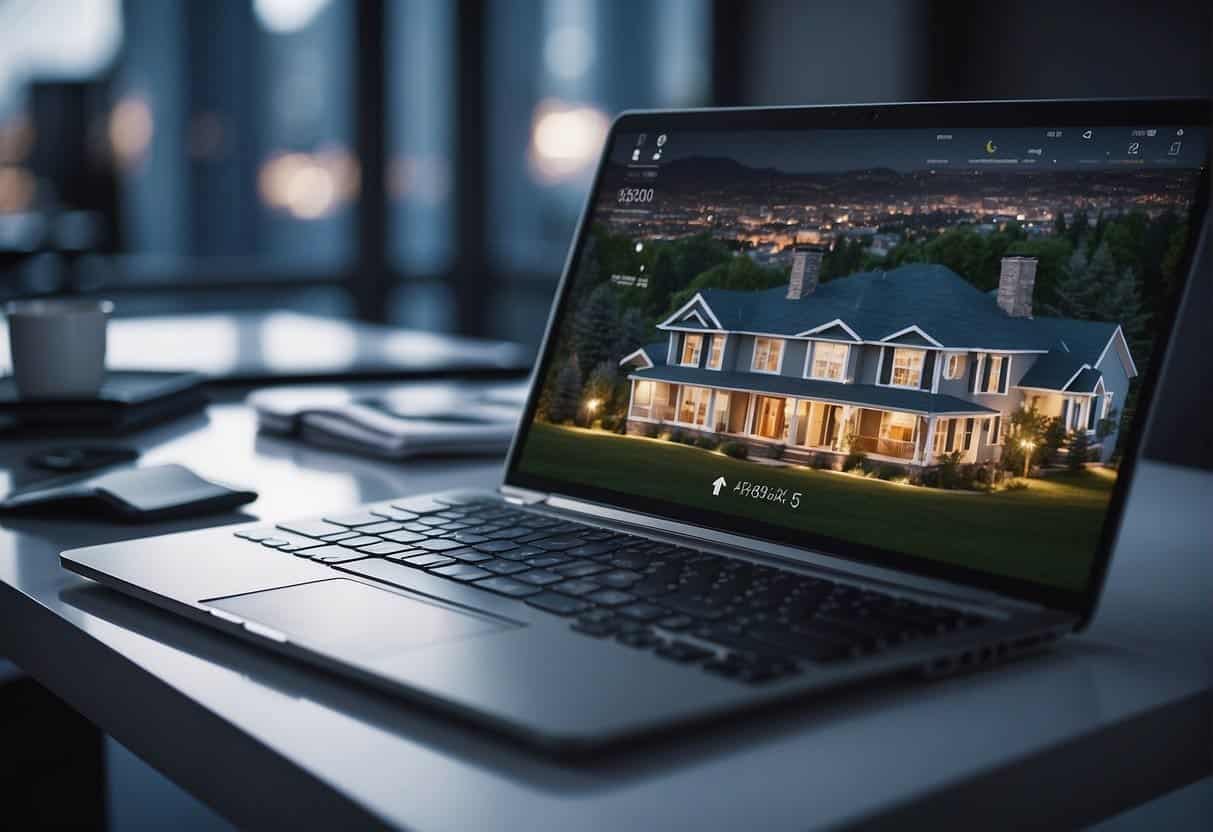 An AI system analyzes real estate data, managing properties and matching customers, while investment strategies are implemented