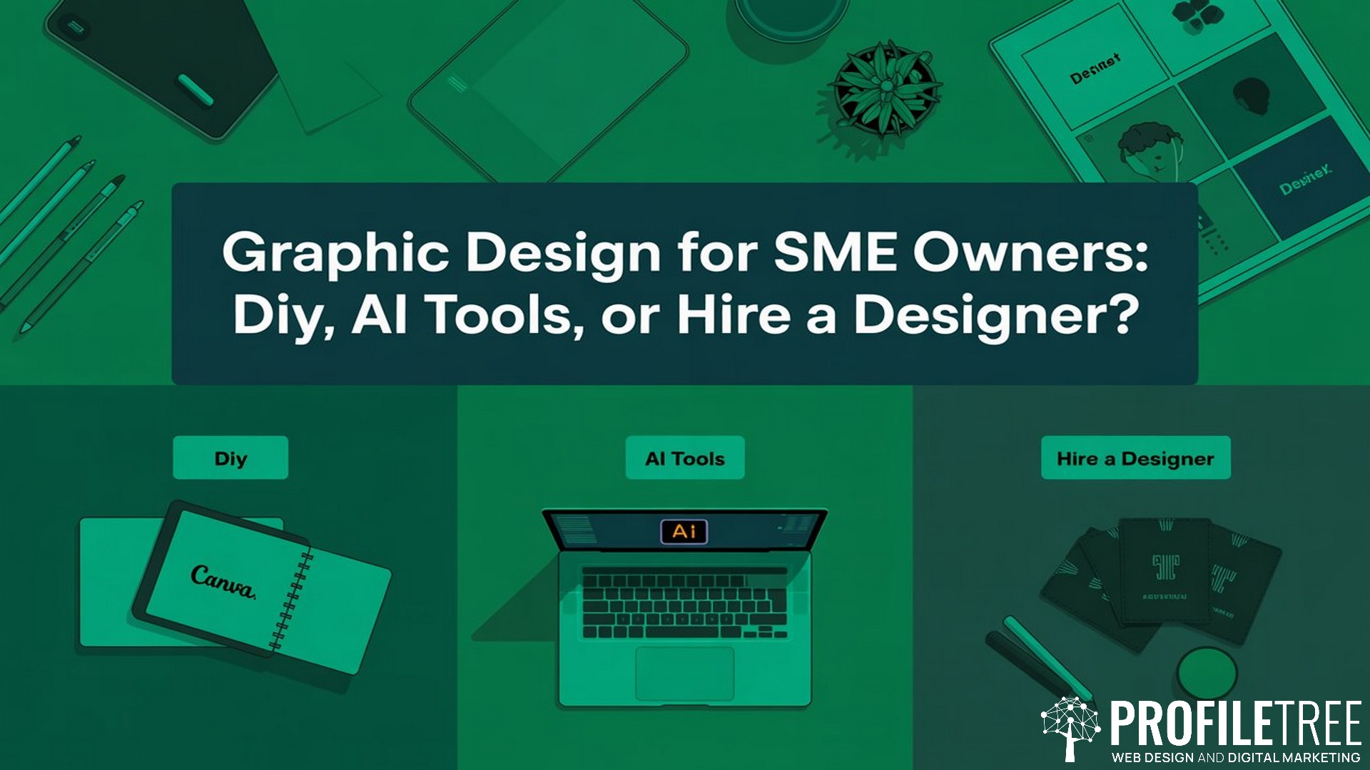 Graphic Design for SME Owners, DIY, AI Tools, or Hire a Designer