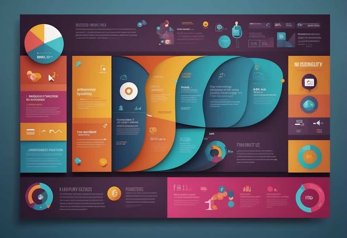 A colorful infographic with "Frequently Asked Questions Canva Marketing Strategy" as the headline, surrounded by various marketing icons and graphics