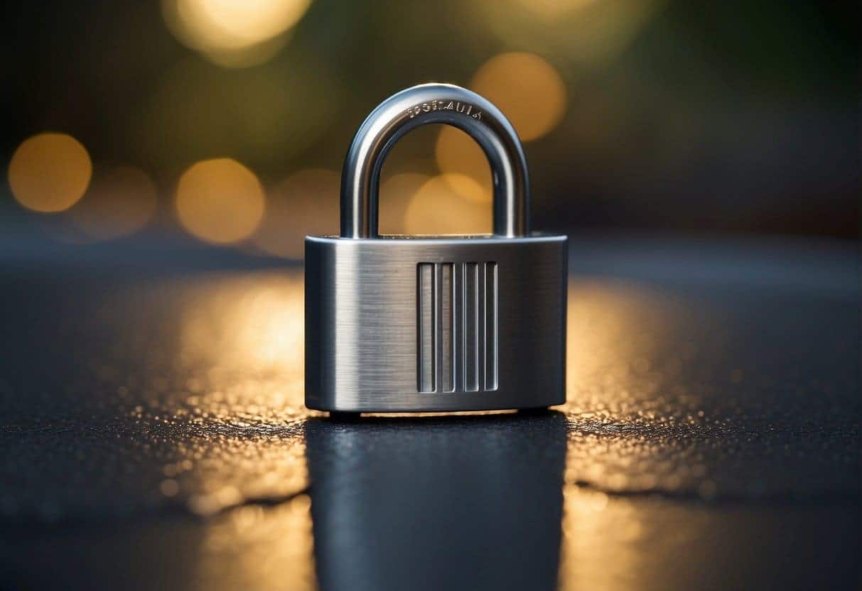 A padlock icon symbolizing secure communication protocols and web practices for finance websites
