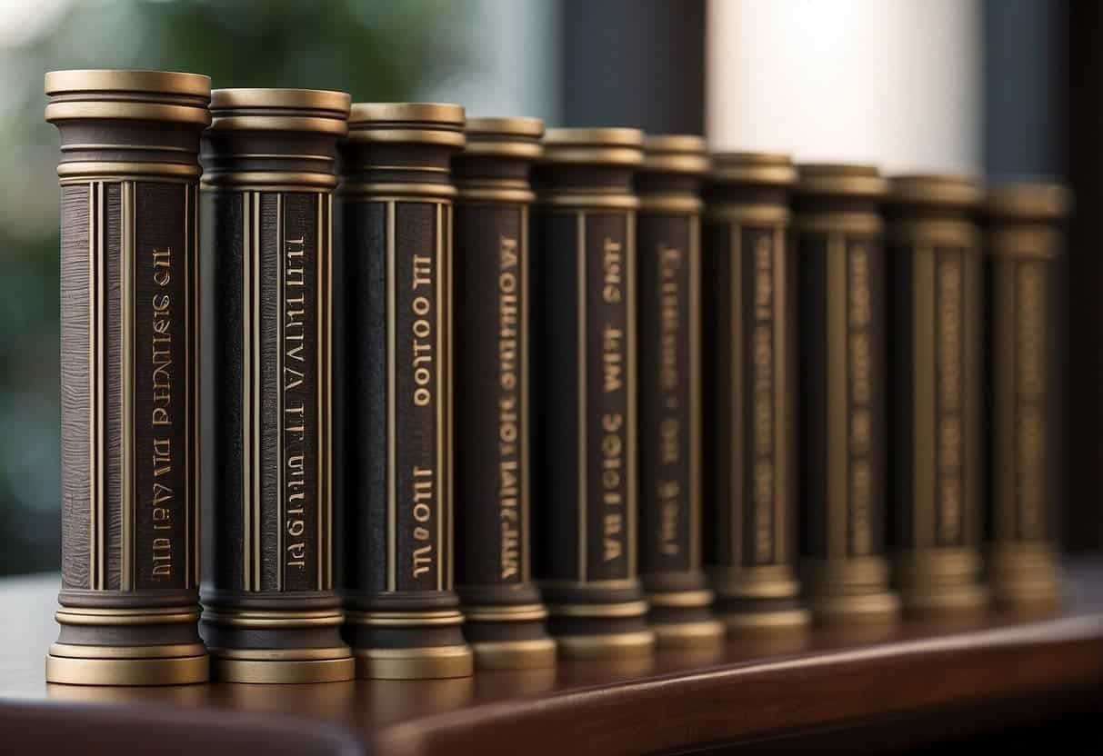 A stack of sturdy pillars symbolizing trust, with "Trustworthy Content for Finance Audiences" inscribed on them