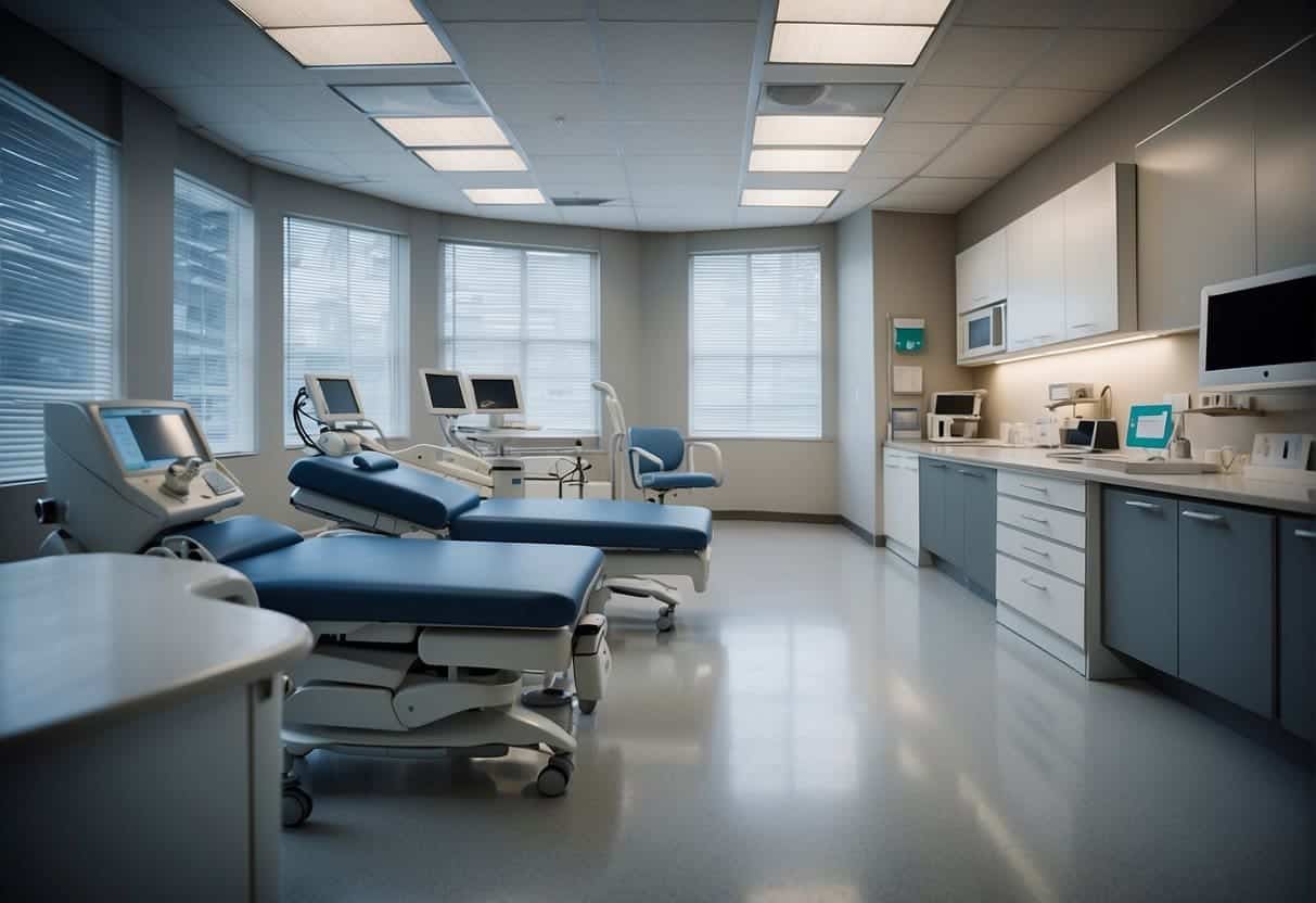 A small medical practice with AI technology in use, ensuring privacy and ethical standards are upheld
