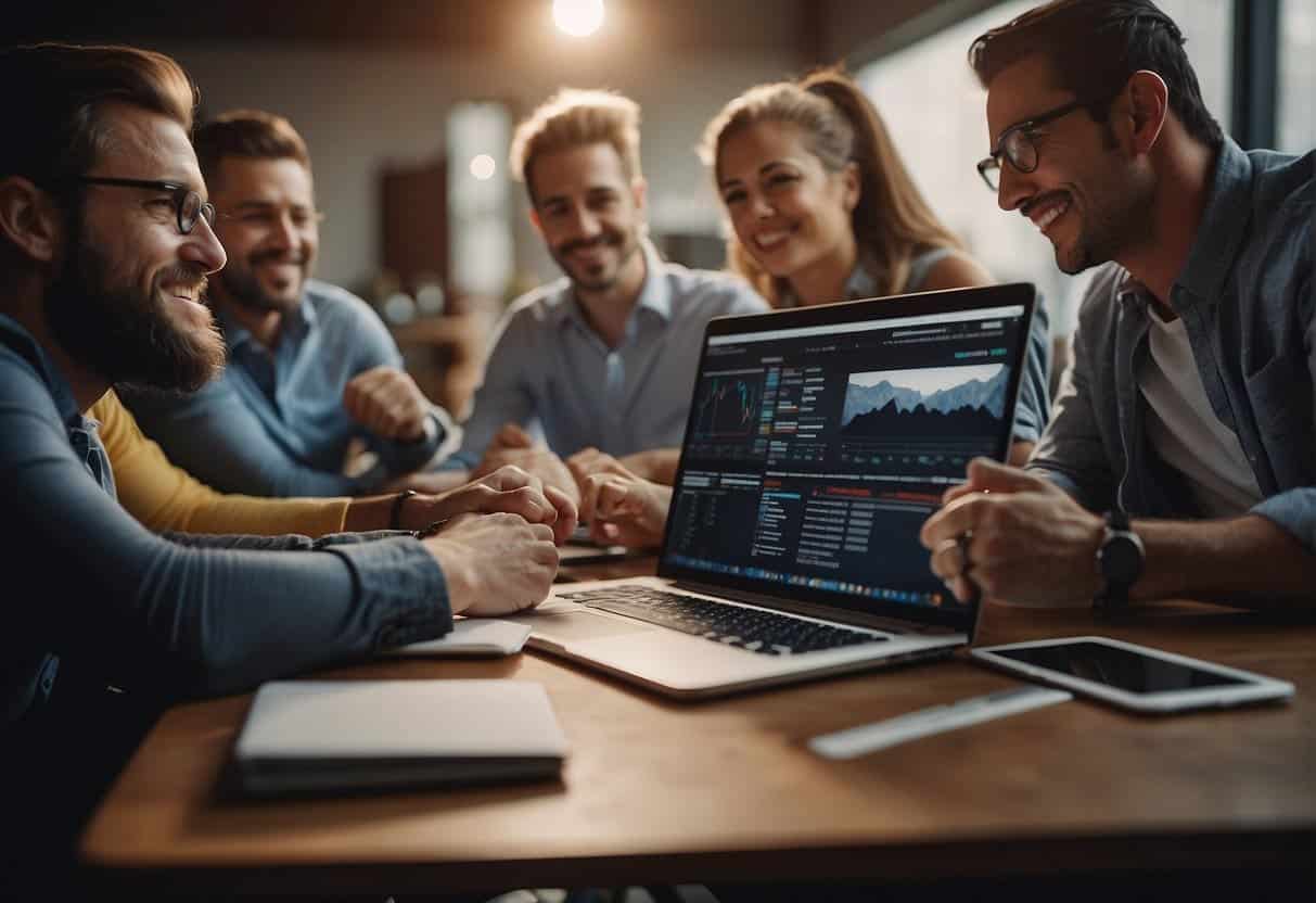 A group of small businesses strategizing and implementing video marketing techniques for growth and success