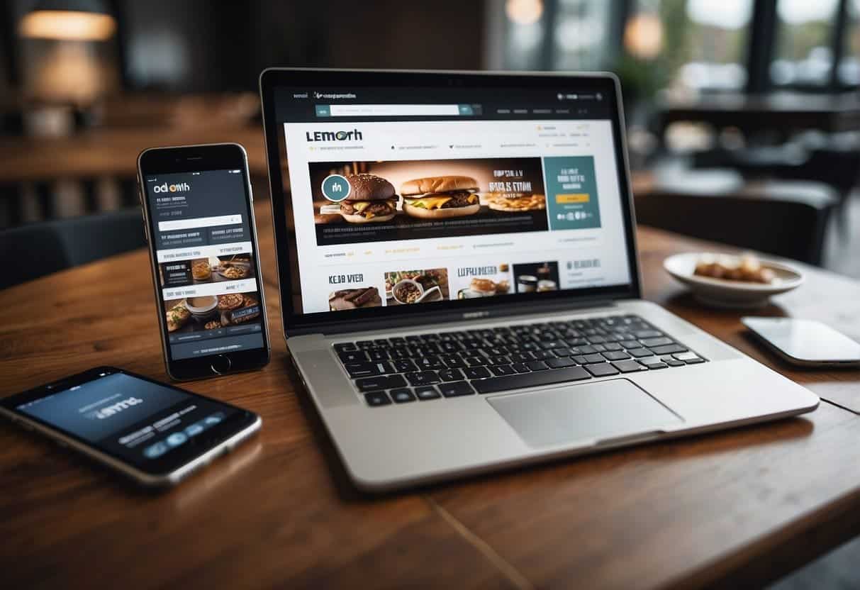 A laptop and smartphone displaying a responsive e-commerce website, with clear navigation and mobile-friendly layout