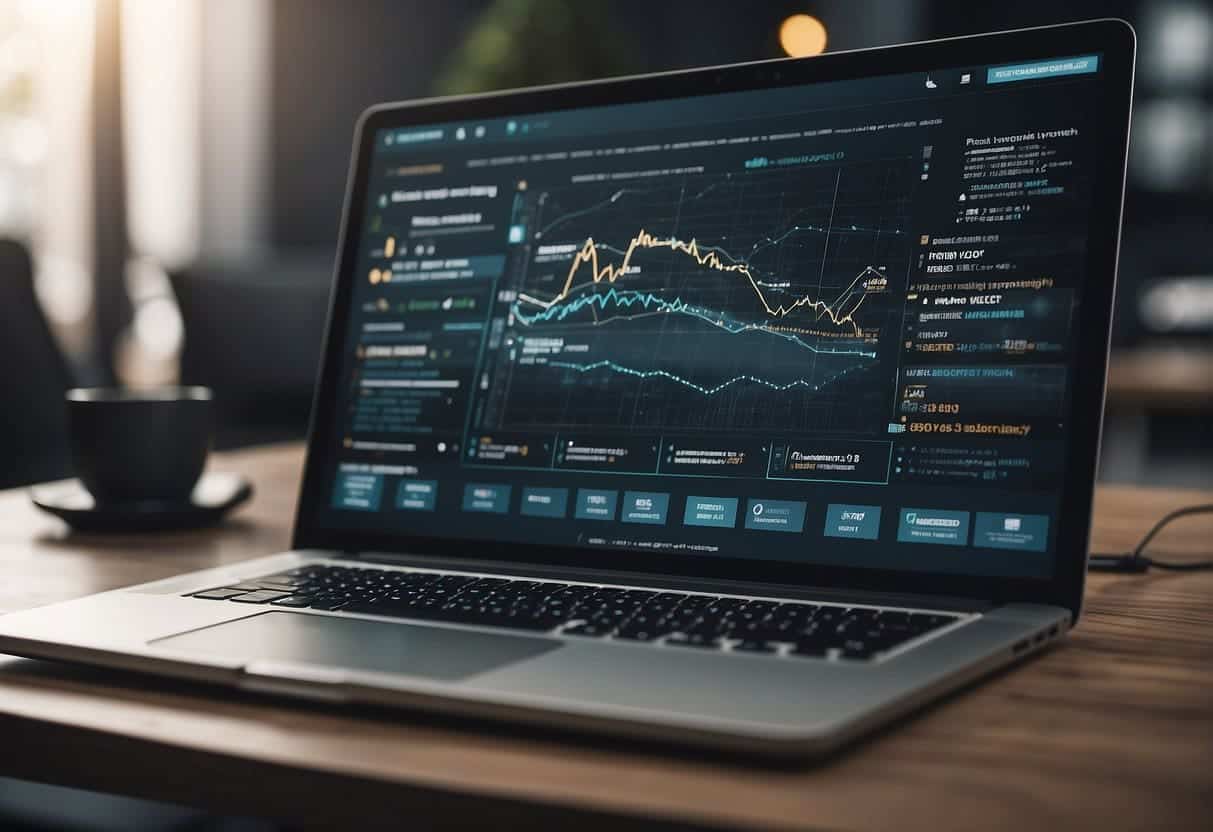 A computer screen displaying web design with SEO integration and content marketing analysis