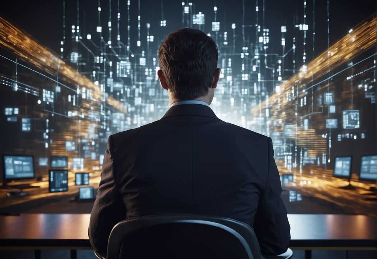 AI algorithms updating data sets, adjusting to new information, and learning from feedback in a dynamic, ever-evolving process