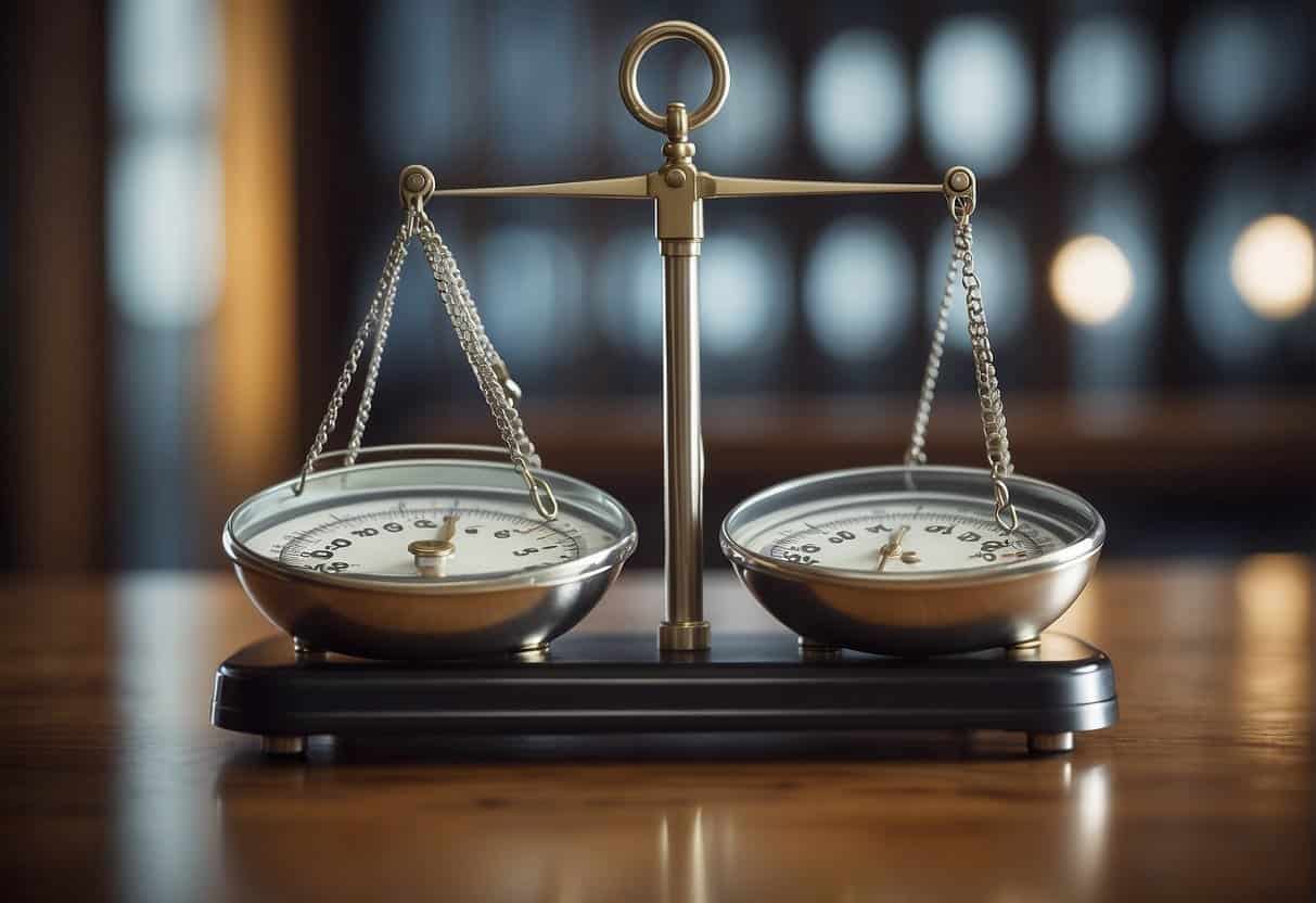 A scale with "SEO" on one side and "User Privacy" on the other, with the "User Privacy" side slightly outweighing the "SEO" side