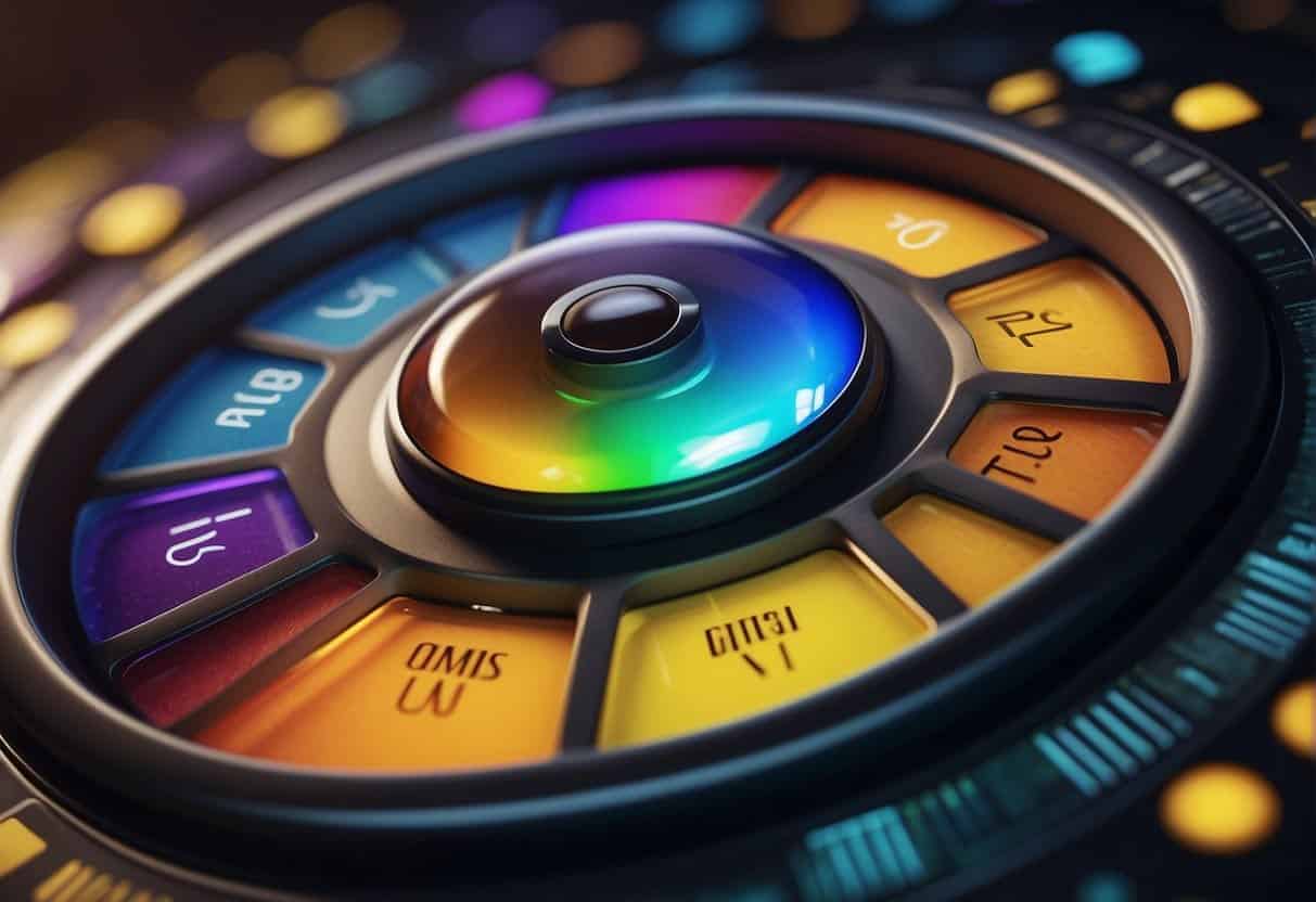 A vibrant and eye-catching color palette is used to create a compelling call-to-action button, drawing the viewer's attention and encouraging action