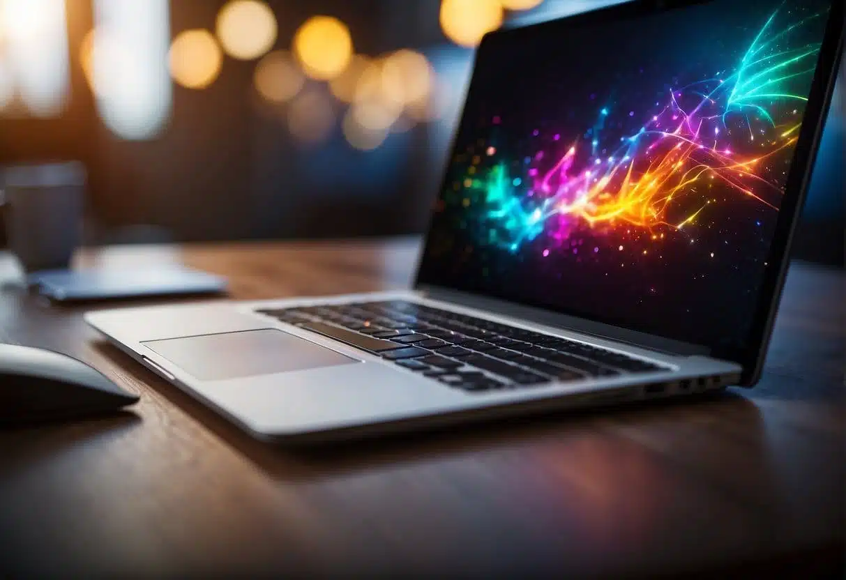A vibrant, captivating logo takes center stage on a website, drawing in visitors with its compelling story. The brand's narrative is woven throughout the design, creating a seamless and immersive user experience