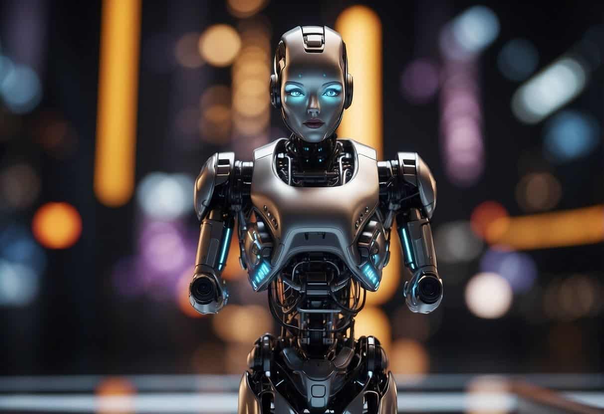 An AI algorithm generates content while integrated with media platforms, shaping the future of industries