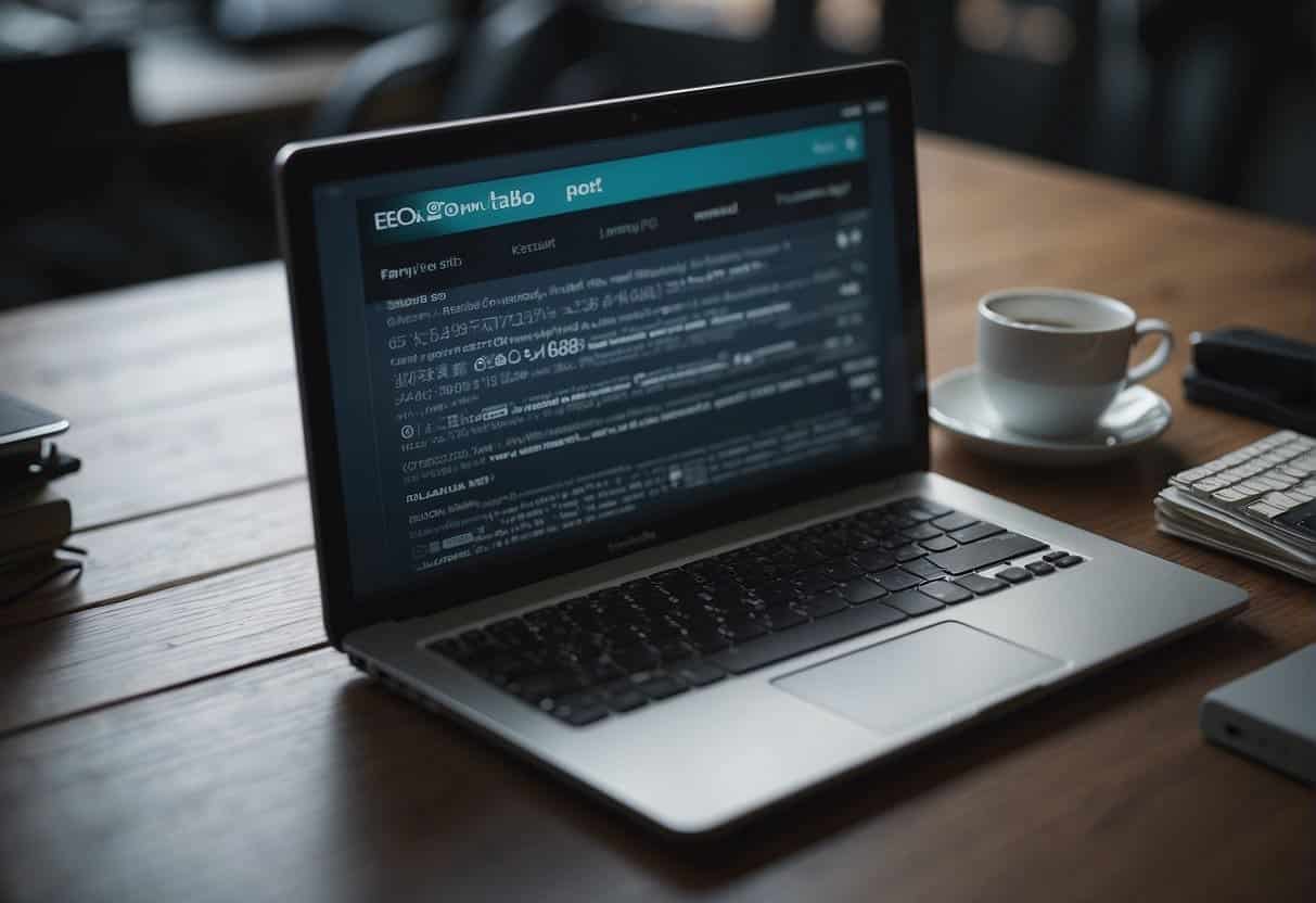 A computer screen displaying keyword optimisation strategies with an affordable SEO plans tab open