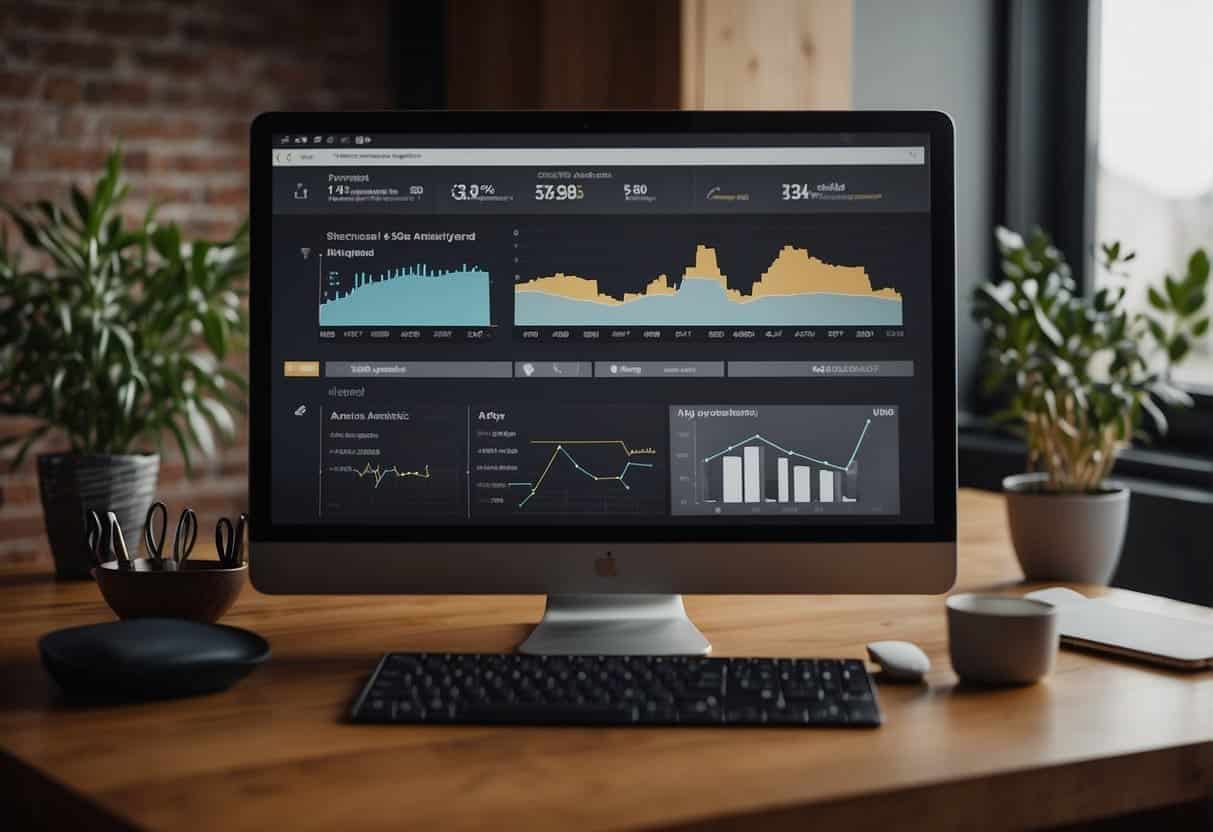 SEO tools and analytics displayed on a computer screen with affordable SEO plan options