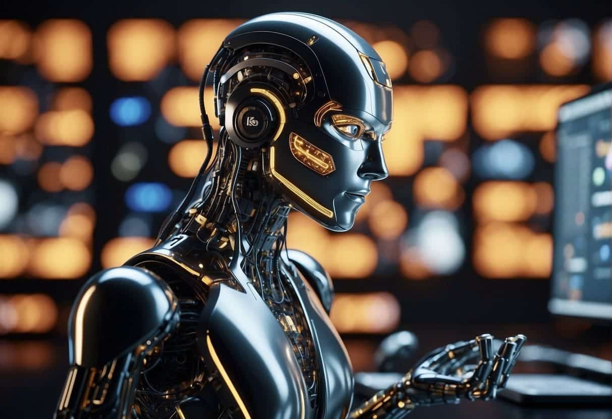 AI analyzing data, generating personalized content, and optimizing user experience in real-time. Micro-moments integrated seamlessly into web design, enhancing user engagement and conversion rates