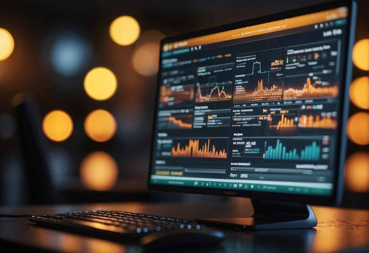 A computer screen displays various web elements being optimized for personalized user experiences