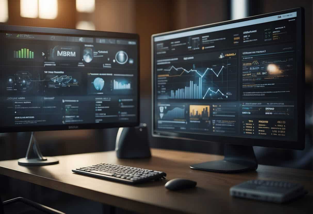 Avoiding Over-Optimisation - A computer screen showing a website with balanced keyword usage and diverse content, surrounded by warning signs of over-optimization