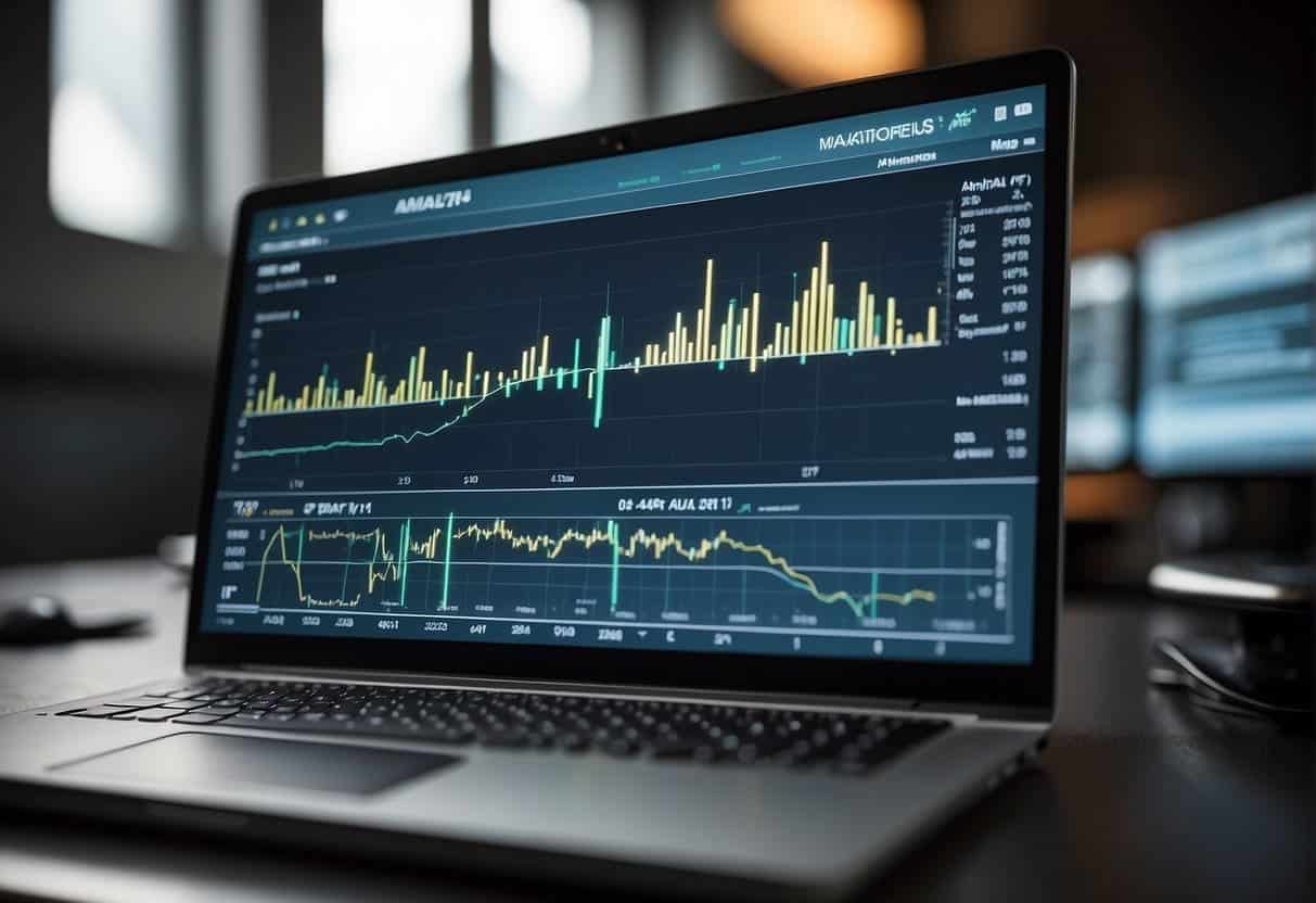 A computer screen displaying various analytics tools and techniques, with a focus on adapting to cookieless analytics. Graphs, charts, and data visualizations are visible on the screen