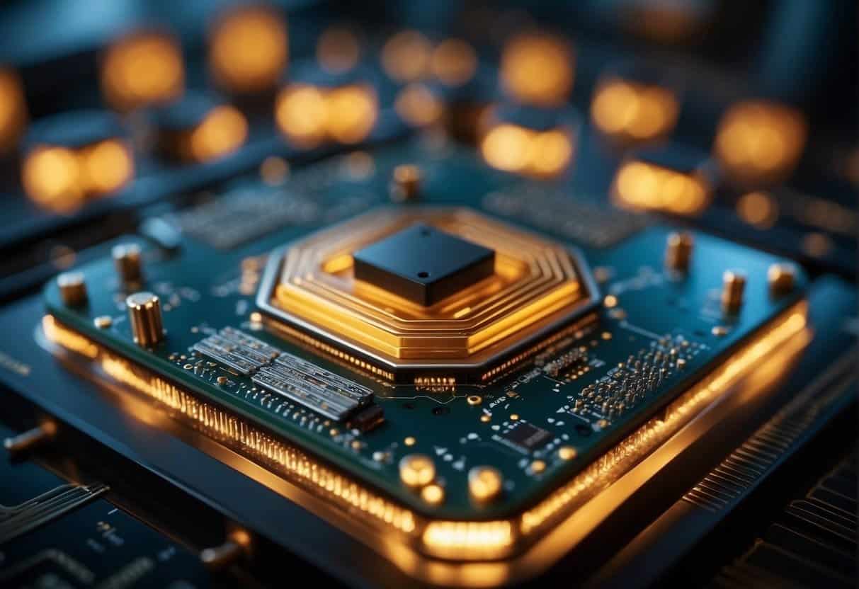 Quantum computer with web app interface, displaying machine learning algorithms in action