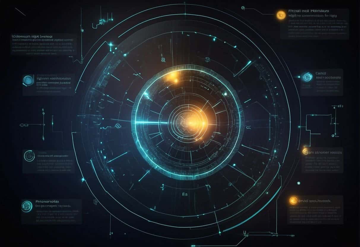 A quantum-powered web interface materializes complex data into sleek, intuitive visuals. The design seamlessly interacts with users, promising an ethical and innovative digital experience