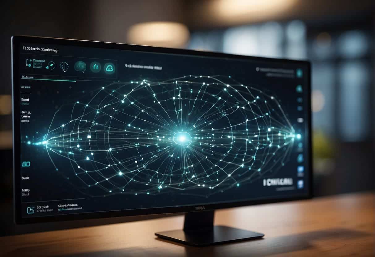 A web application interface morphs and shifts like quantum particles in motion, with dynamic interactions and fluid design elements