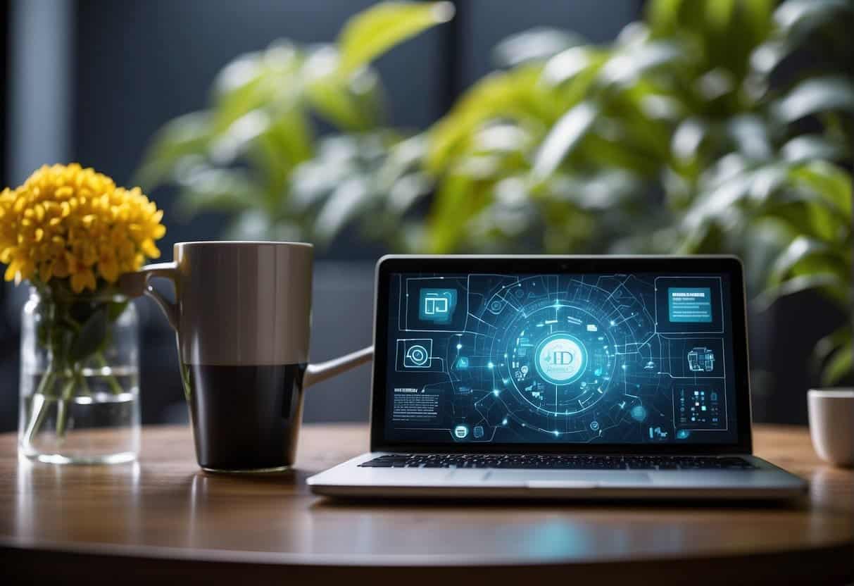 The AI algorithm enhances web design and branding for SEO integration, creating a seamless and visually appealing digital experience