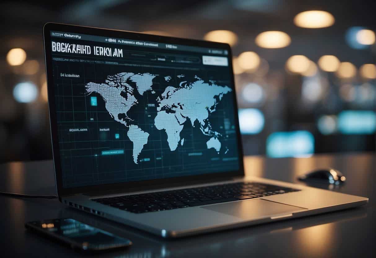 A computer screen displaying a blockchain identity verification process, with clear and accessible design elements for easy user interaction