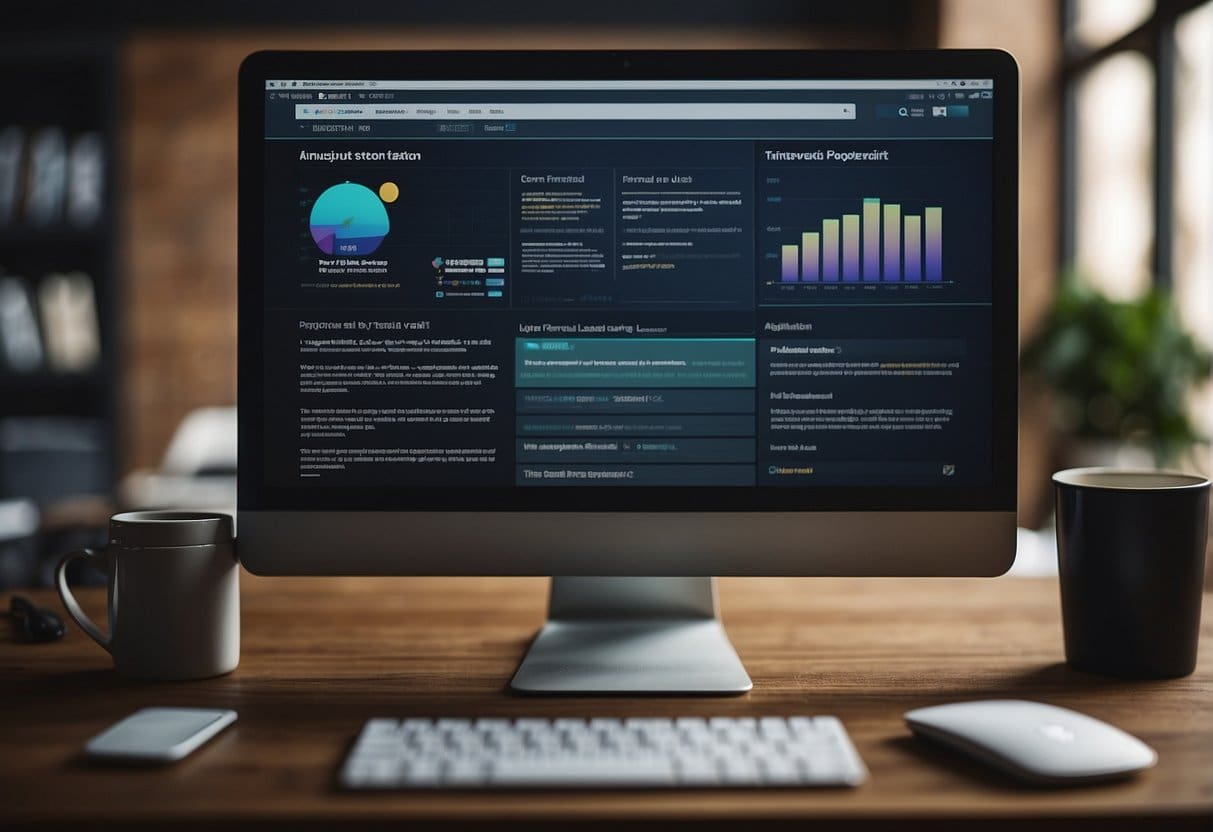 A computer screen displaying a website with dynamic content tailored to individual user preferences, powered by machine learning algorithms