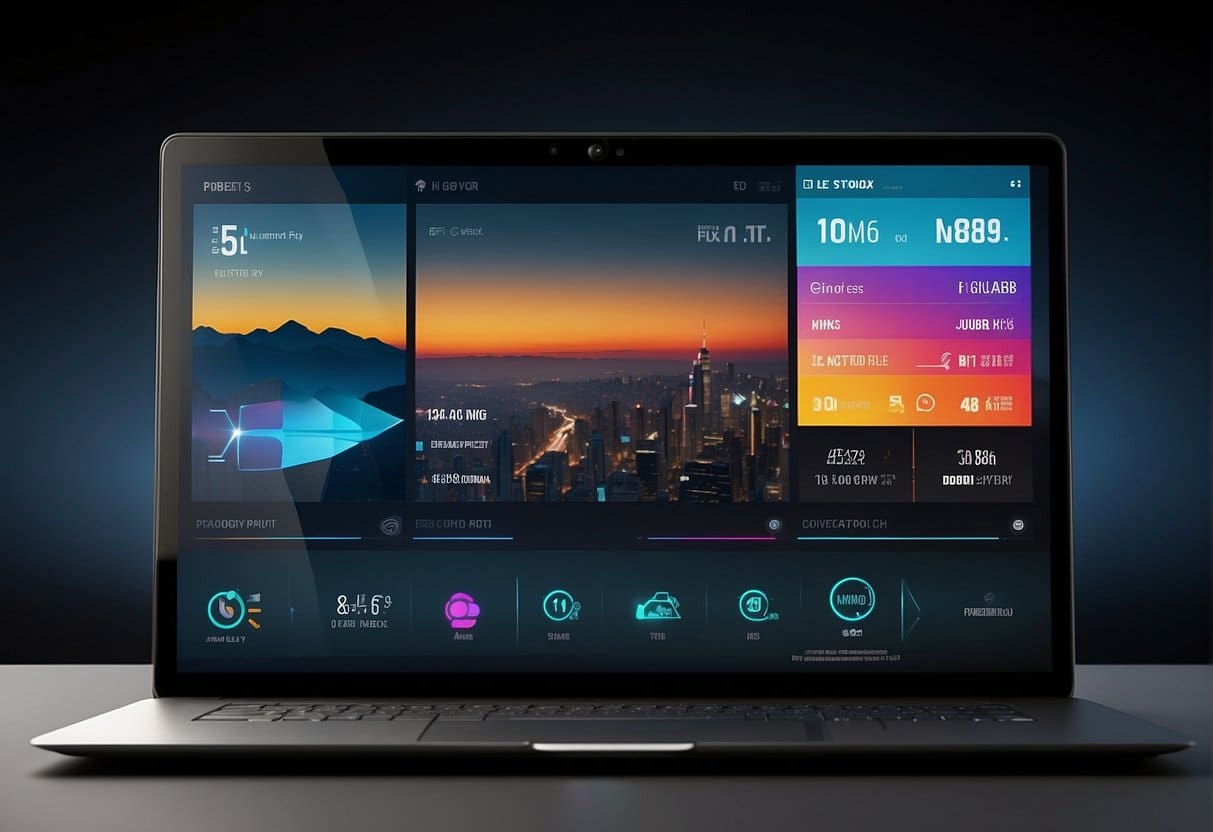 A sleek, modern interface with clean lines and vibrant colors. User-friendly layout and intuitive navigation. Emphasis on visual appeal and seamless interaction