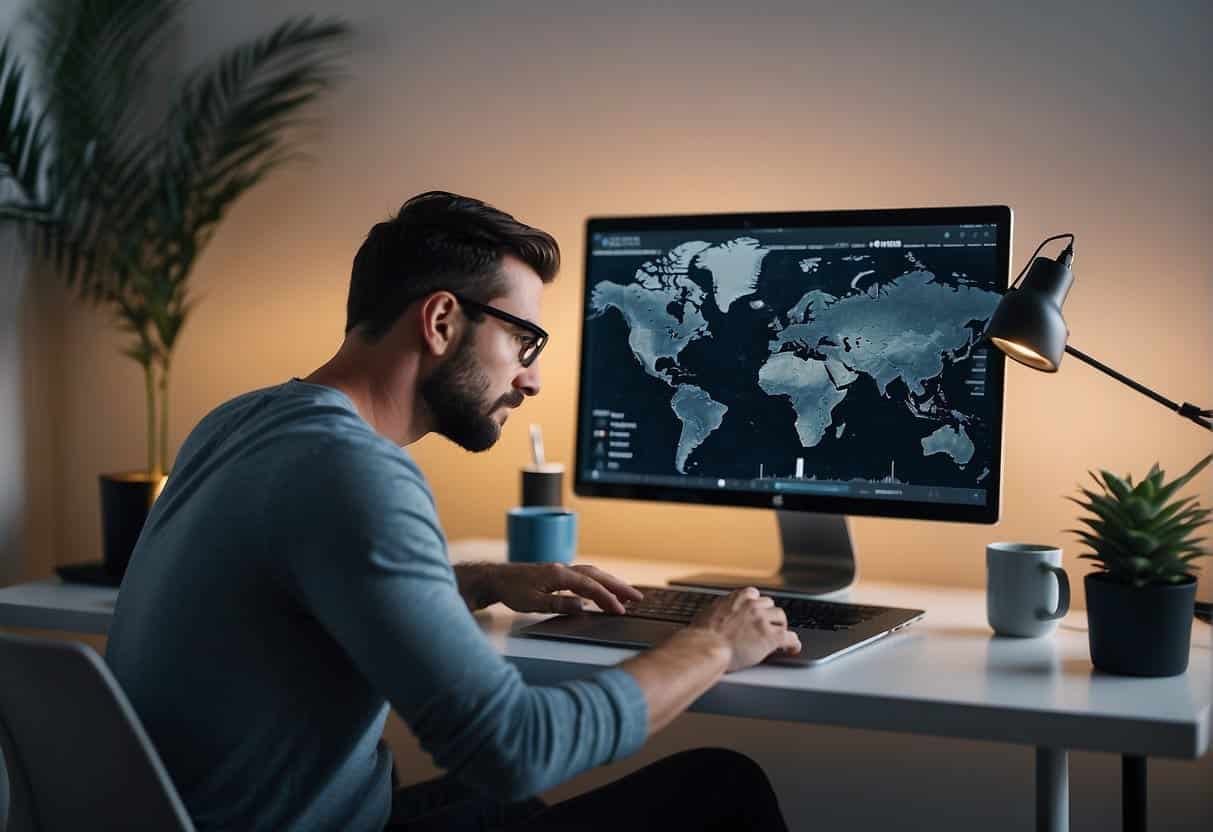 Bloggers and vloggers adapt to algorithm changes on social media and search platforms. They navigate through data and charts, brainstorming new strategies
